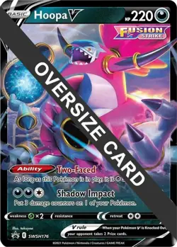 Moderately Played, English Pokemon Holo Hoopa V - SWSH176 - Oversized Promo Pok - Image 1