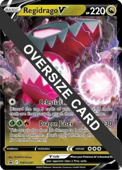 Heavily Played, English Pokemon Holo Regidrago V - SWSH281 - Oversized Promo Pok - Image 1