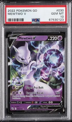 2022 POKEMON GO #030 MEWTWO V PSA 10 - Image 1