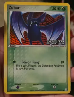 Zubat 88/113 NM EX Delta Species Reverse Holo Stamped Pokemon-f - Image 1