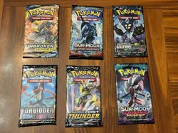 Pokemon Sun & Moon Mixed Pack Lot (6 Packs) - Sealed - Image 1