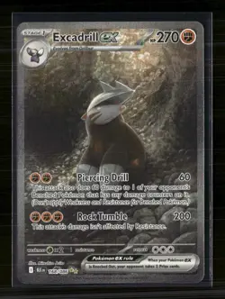 Pokemon 2025 Scarlet & Violet Black Bolt Excadrill EX SAR #168/86 - Image 1