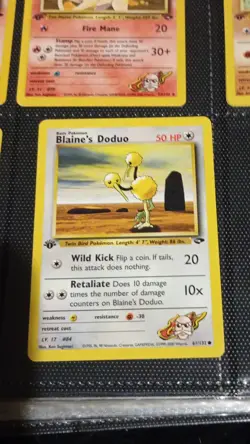 Pokemon TCG Blaine's Doduo & Dodrio 1st Edition Gym Challenge Lot Wizards 1999 - Image 2