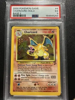 2000 POKEMON GAME BASE 2 HOLO #4 CHARIZARD | PSA 5 - Image 1