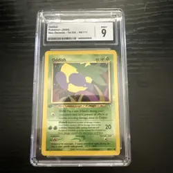 Pokemon TCG Oddish 1st Edition 68/111 Neo Genesis 2000 WOTC, CGC 9 - Image 1