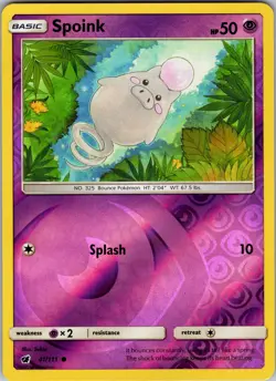 Spoink 41/111 SM - Crimson Invasion Pokemon TCG LP-NM - Image 1
