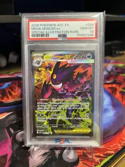 Pokemon Mega Gengar ex 284/217 Me: Ascended Heroes Holo PSA 10 English - Image 1