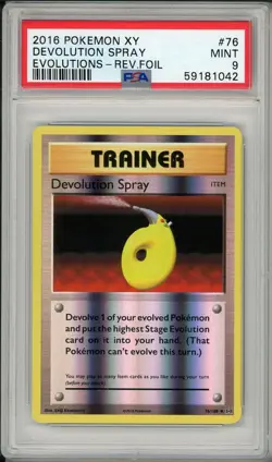 2016 Pokemon XY Evolutions Devolution Spray Reverse Holo Foil #76 PSA 9 - Image 1