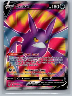 Crobat V 182/189 Ultra Rare Darkness Ablaze Pokemon NM/M - Image 1