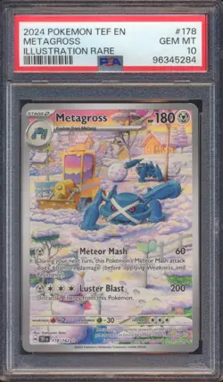 2024 POKEMON TEMPORAL FORCES METAGROSS #178 ILLUSTRATION RARE IR PSA 10! - Image 1