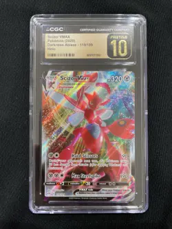 2020 Pokemon Sword & Shield Scizor VMAX Darkness Ablaze 119/189 CGC 10 Full Art - Image 1