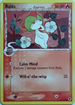 Ralts 61/101 Common Dragon Frontiers Pokemon Lightly Played - Image 1