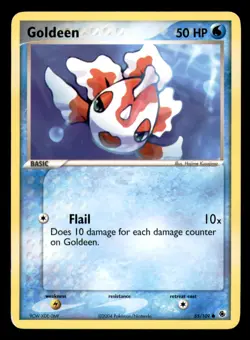 Goldeen 55/109 Common Ruby & Sapphire Pokemon Near Mint - Image 1
