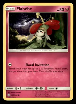 Flabebe 149/236 Common Cosmic Eclipse Pokemon Near Mint - Image 1