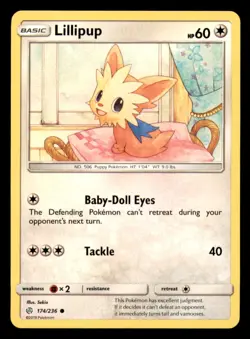 Lillipup 174/236 Common Cosmic Eclipse Pokemon Near Mint - Image 1