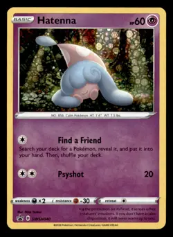Hatenna SWSH040 Holo Promo Sword & Shield Promo Pokemon Near Mint - Image 1