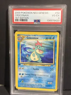 Croconaw 1st Edition 2000 Pokemon Neo Genesis 32/111 Vintage PSA4 TCG - Image 3