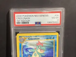 Croconaw 1st Edition 2000 Pokemon Neo Genesis 32/111 Vintage PSA4 TCG - Image 4
