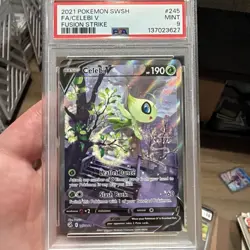 2021 PSA 9 FA Celebi V #245 Alternate Art Full Pokemon TCG SWSH Fusion Strike - Image 1