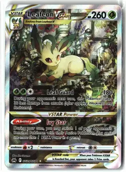 Leafeon VSTAR ⭐ GG35/GG70 Holo Crown Zenith Galarian Gallery Pokemon NM - Image 1