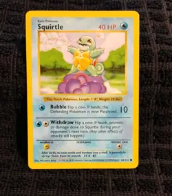 Squirtle Shadowless 63/102 Base Set TCG NM 1999 - Image 1