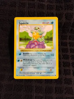 Squirtle Shadowless 63/102 Base Set TCG NM 1999 - Image 3