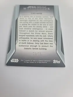 Cad Bane #21 Red /25 Base Card Topps Star Wars Masterwork 2021 Clone Wars - Image 3