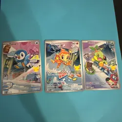 Pokemon TCG First Partner Illustration Collection Series 1 Gen 4 Sinnoh Starters - Image 1