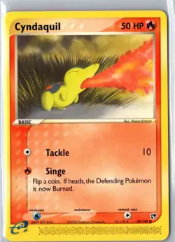 CYNDAQUIL 59/100 COMMON SANDSTORM POKEMON LP - Image 1