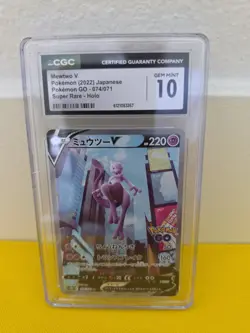 Mewtwo V 074/071 S10b: Pokemon GO Holo (Japanese) Cgc 10 - Image 1