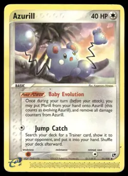 2003 Pokemon Azurill Uncommon Sandstorm 31/100 DMG - Image 1