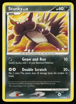 Stunky 76/100 Common Stormfront Pokemon Lightly Played - Image 1
