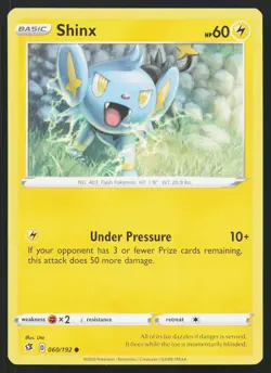 Shinx 060/192 Rebel Clash Pokemon Near Mint - Image 1