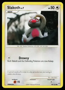 Slakoth 99/123 Common Mysterious Treasures Pokemon Lightly Played - Image 1