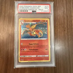 Pokemon TCG Special Delivery Charizard SWSH075 PSA 9 Mint - Image 1