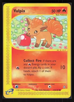 Vulpix Common Pokemon Aquapolis 116/147 MP - Image 1