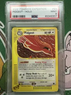 2002 Pokemon Expedition Pidgeot Holo 23/175 with Beautiful Swirl PSA 9 LOW POP - Image 1