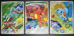 Pokemon First Partner Illustration Collection Series 1 Kanto Gen 1 Starters Set - Image 1