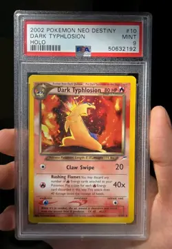 Pokemon Dark Typhlosion 10/105 Neo Destiny Holo PSA 9 - Image 1