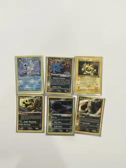 Lot 6 Pokemon Team Rocket Dark Dragonite Blastoise Pupitar Muk Tyranitar - Image 1