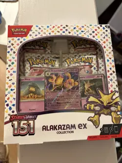 Pokemon Scarlet & Violet 151 Alakazam ex Collection Box - Factory Sealed 4 Packs - Image 1