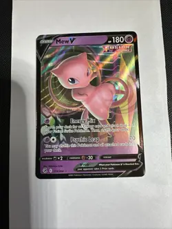 Pokemon TCG SWSH: Fusion Strike Ultra Rare Mew v #113/264 NM Condition - Image 1