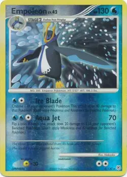 Damaged Empoleon - 4/130 - Holo Rare - Reverse Holo Pokemon Diamond & Pearl - Image 1