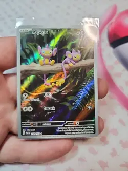 Pokemon Aipom Illustration Rare SV04: Paradox Rift 211/182 NM - Image 1