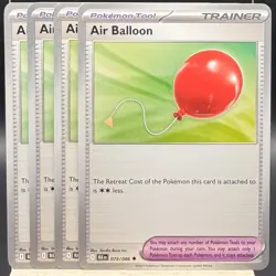 4x Air Balloon 079/086 Pokemon TCG Black Bolt Uncommon - Playset NM - Image 1