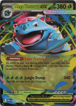 Mega Venusaur ex 003/132 Double Rare Mega Evolution Pokemon Near Mint - Image 1