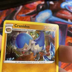 Pokemon TCG Cranidos SWSH274 Promo HD Swirl Cosmo Holo NM - Image 1
