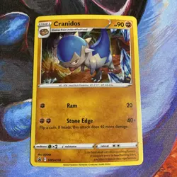 Pokemon TCG Cranidos SWSH274 Promo HD Swirl Cosmo Holo NM - Image 2