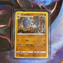 Pokemon TCG Cranidos SWSH274 Promo HD Swirl Cosmo Holo NM - Image 4