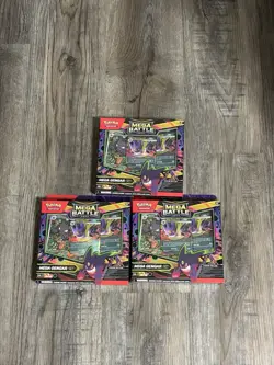 3x Mega Gengar Ex Battle Deck Boxes Haunter IR Pokemon TCG New Sealed - Image 1